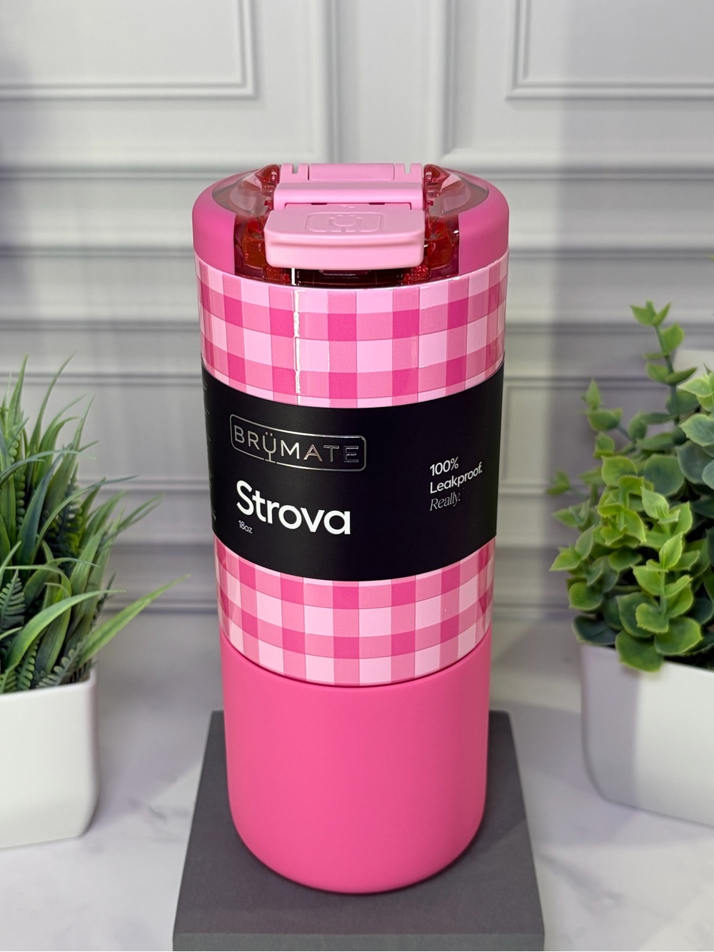 Brumate Pink Gingham Strova BNWT